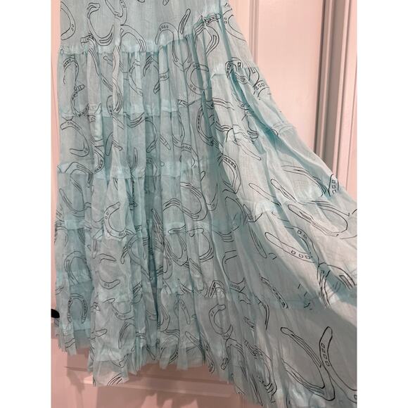 MSRP $89 NWT ✨ RAJ Tiered Horseshoe Print Maxi Skirt – Size S | Made in India ✨ - Picture 3 of 5